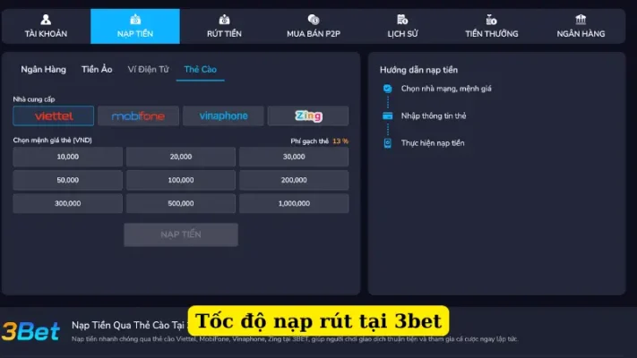 Tốc độ nạp rút tại 3bet